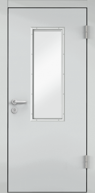 Дверь противопожарная EI 60, Порошково-полимерное покрытие, —, RAL 7035 серый в Томске